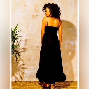 Mott50 Sophie Black Tiered Maxi Dress Medium - NWT